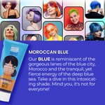 semi permanent blue colour for hair