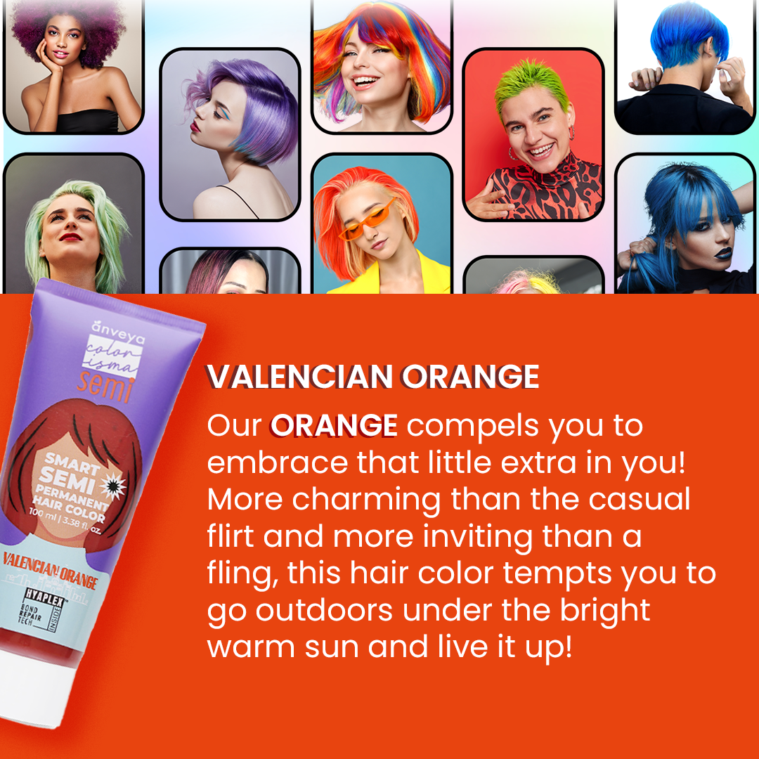 semi permanent hair colour orange