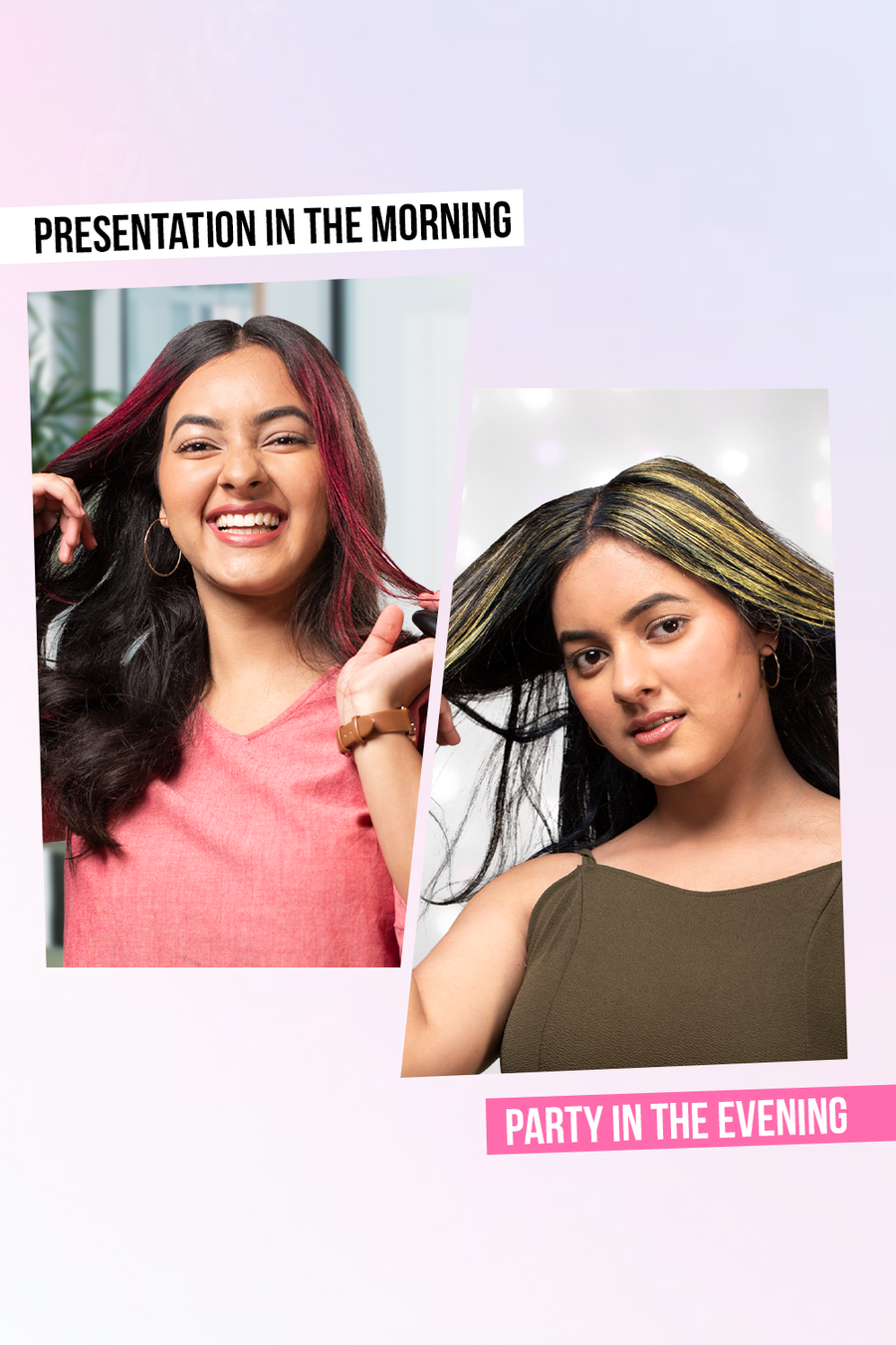 Anveya Colorisma fantastic four kit :  Euphoria Blue, Summer Pink, Champagne Gold and Disco Platinum Temporary Hair Color, 30ml each