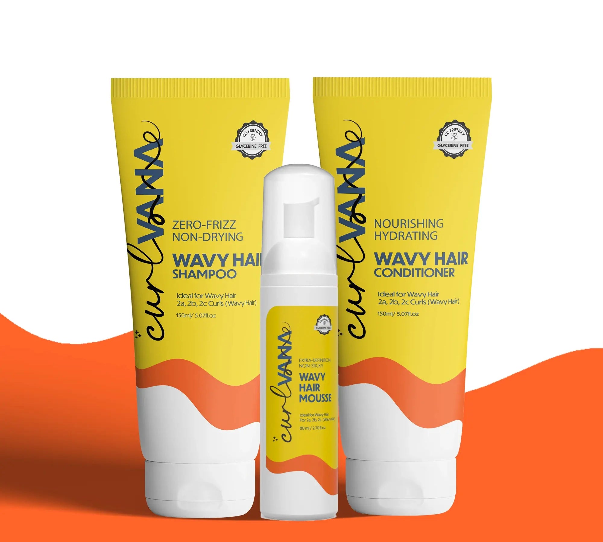 Curlvana Wavy Hair Care Range For 2A, 2B, 2C Hair Type