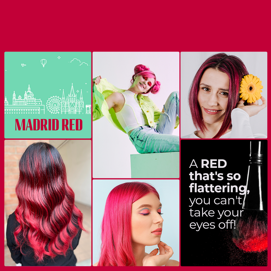 semi permanent hair colour red