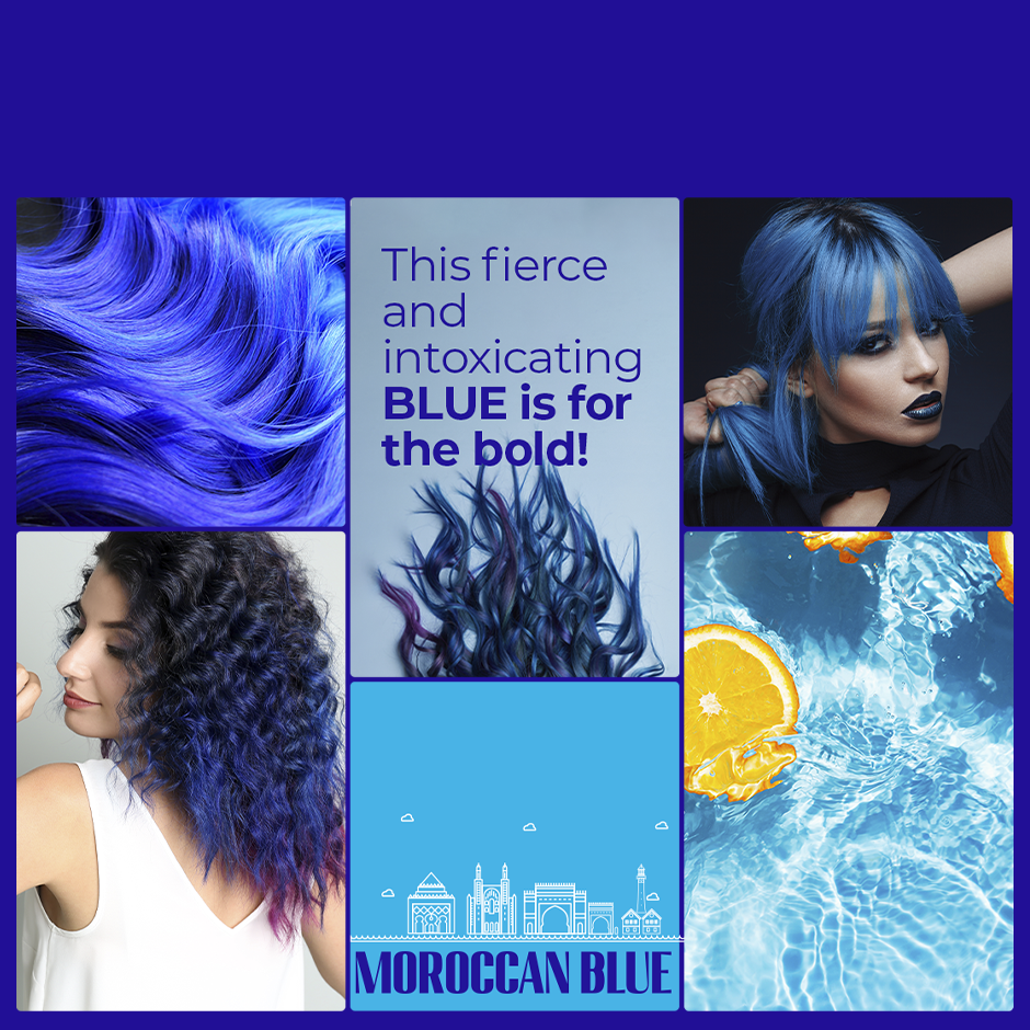 semi permanent hair color moroccan blue